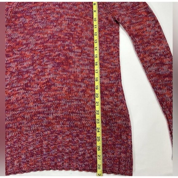 Ann Taylor women Knit turtleneck sweater Medium Cotton Blend Burgundy - Picture 4 of 6